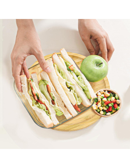 Paquete de 16 Platos Redondos de Bambú 20 cm YOUKE OLA