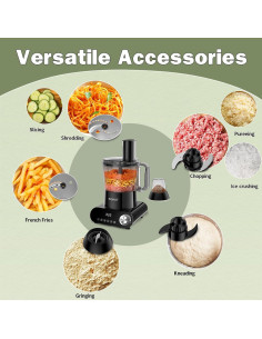 Procesador de Alimentos KICHOT E04 12 Tazas 600W Negro 2