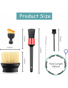 Juego de Cepillos de Limpieza para Autos Yungeln - 5 Piezas 2