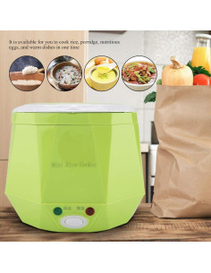 Vaporera eléctrica portátil Aramox 1.3L 12V 100W verde 2