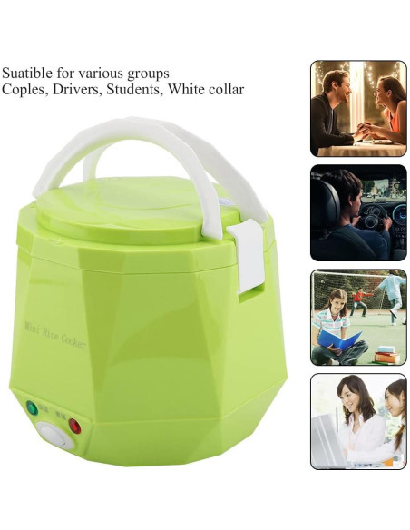 Vaporera eléctrica portátil Aramox 1.3L 12V 100W verde