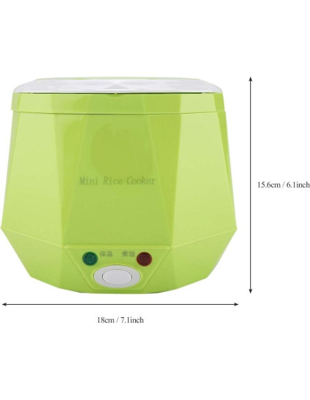 Vaporera eléctrica portátil Aramox 1.3L 12V 100W verde