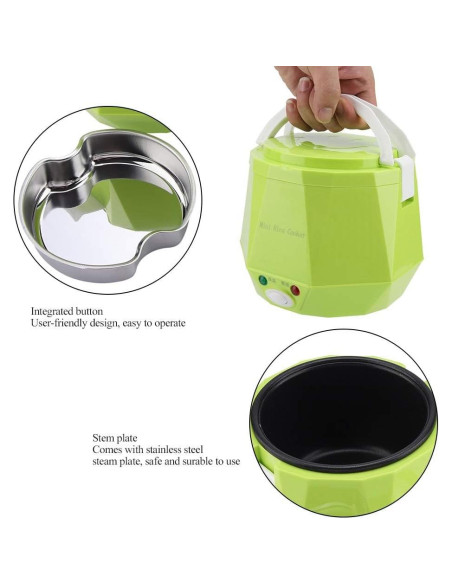 Vaporera eléctrica portátil Aramox 1.3L 12V 100W verde