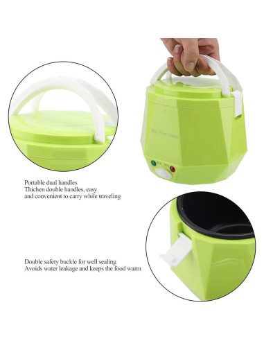 Vaporera eléctrica portátil Aramox 1.3L 12V 100W verde