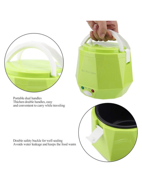 Vaporera eléctrica portátil Aramox 1.3L 12V 100W verde