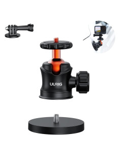 Soporte Magnético para Cámara UURIG BH07 con Cabezal de Bola 360