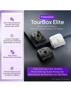 Controlador Bluetooth TourBox Elite para Edición Creativa - Mac/Windows 2
