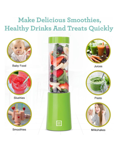 Licuadora Personal Euro Cuisine MM1R Compacta 150W 295ml Roja