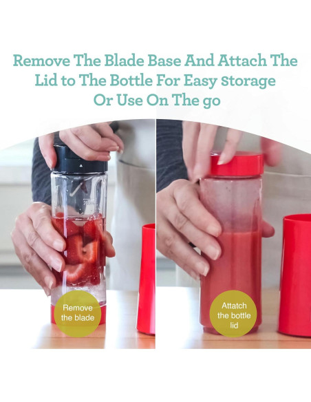 Licuadora Personal Euro Cuisine MM1R Compacta 150W 295ml Roja