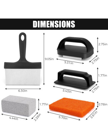 Kit de limpieza Blackstone 20pcs con tapete silicona 91.44cm