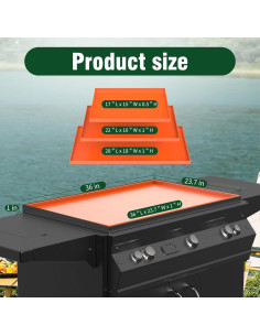 Cubierta de Silicona Grado Alimenticio WALACT 71.12 cm para Grill 2