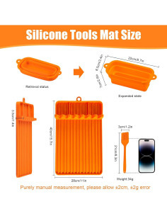 Juego de Herramientas para Parrilla TIKNIK - Alfombrilla de Silicona 39.9x27.9cm 2