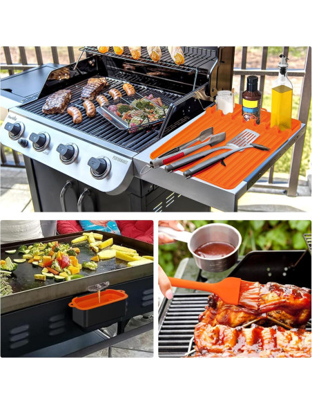 Juego de Herramientas para Parrilla TIKNIK - Alfombrilla de Silicona 39.9x27.9cm