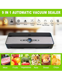 Máquina Selladora de Vacío Automática Flyfox 135W 9-en-1 2