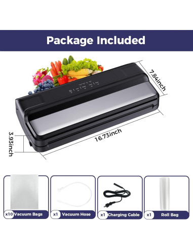 Máquina Selladora al Vacío Kweete VCM001 85kPa Automática