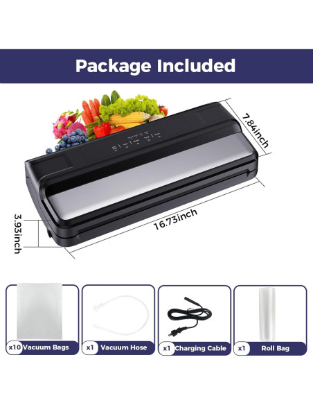 Máquina Selladora al Vacío Kweete VCM001 85kPa Automática