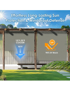 Persiana enrollable exterior OOTONAT 2.44x1.83m gris oscuro 2