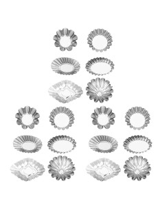 18 Mini Moldes de Tartaleta Acero Inoxidable Hemoton 6.1 cm