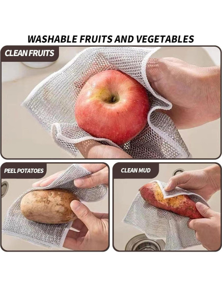 Trapos de Lavado de Platos Sopurrrdy - 3 Piezas Sin Rayones