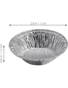 Paquete de 500 Moldes de Tartas de Aluminio Cabilock 7.1 cm 2