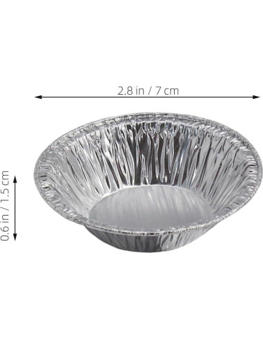 Paquete de 500 Moldes de Tartas de Aluminio Cabilock 7.1 cm