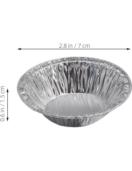 Paquete de 500 Moldes de Tartas de Aluminio Cabilock 7.1 cm