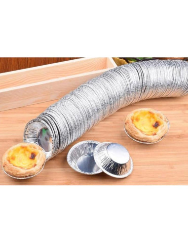 Paquete de 500 Moldes de Tartas de Aluminio Cabilock 7.1 cm