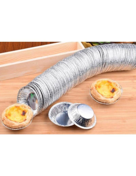 Paquete de 500 Moldes de Tartas de Aluminio Cabilock 7.1 cm