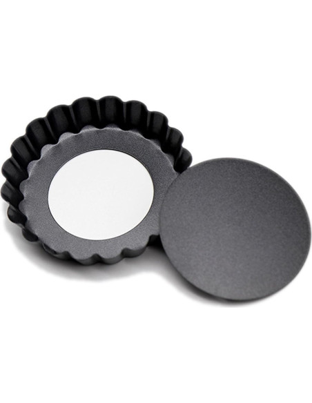 12 Moldes para Tartas de Huevo QJFCare 8 cm Antiadherente