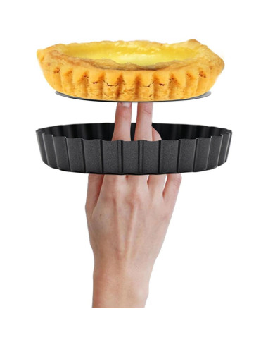 12 Moldes para Tartas de Huevo QJFCare 8 cm Antiadherente