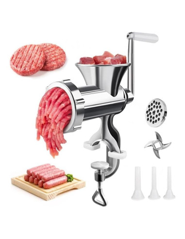 Picadora de Carne Manual Vdsfand con Embudo para Salchichas