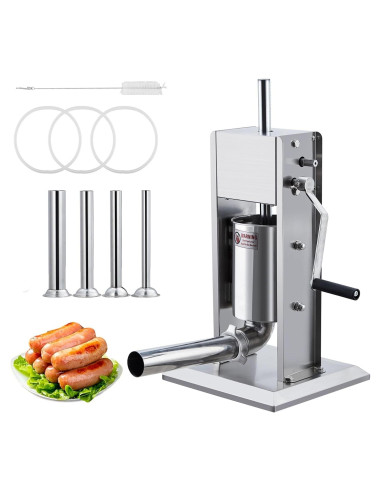 Rellenador de Salchichas GarveeHome 3L Acero Inoxidable Doble Velocidad