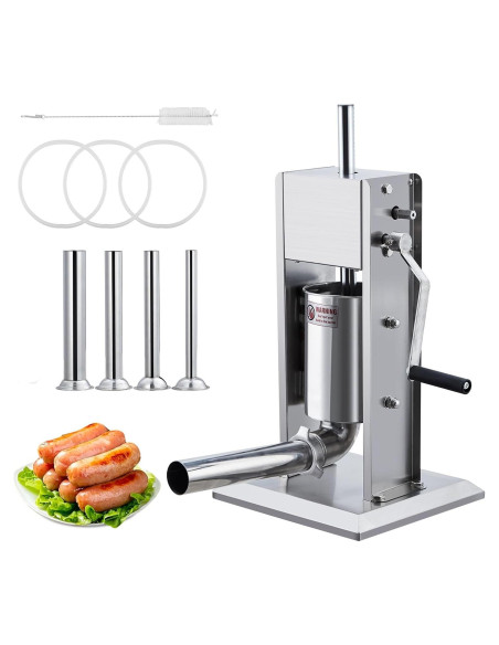 Rellenador de Salchichas GarveeHome 3L Acero Inoxidable Doble Velocidad