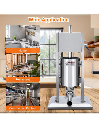 Rellenador de Salchichas GarveeHome 3L Acero Inoxidable Doble Velocidad