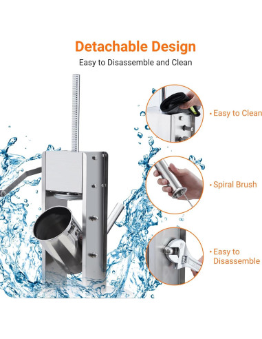 Rellenador de Salchichas GarveeHome 3L Acero Inoxidable Doble Velocidad
