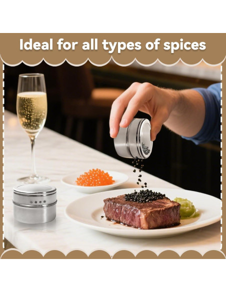 Juego de 40 Latas Magnéticas para Especias LECEHIVO con Etiquetas