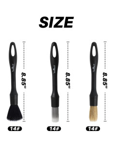 Juego de 3 Pinceles Detallado Automóviles YmBest - Cerdas Suaves 2