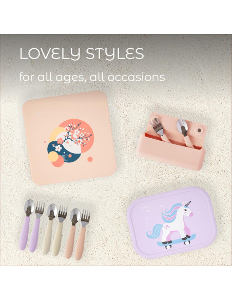 Juego de Utensilios para Niños ASOMIC Acero Inoxidable 316