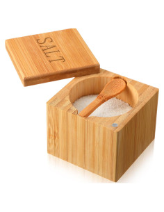 Caja de Sal de Bambú Honeydak con Tapa Magnética 170g