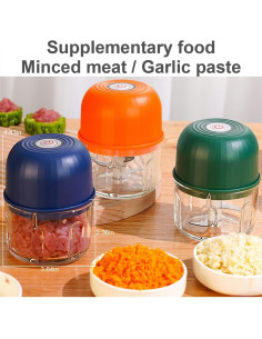 Picadora de Carne Eléctrica YIYIMIMO 260ml USB 40W Silenciosa 2