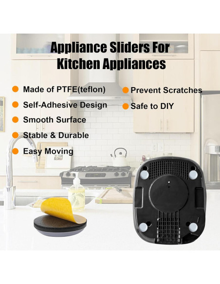 Paquete de 12 Deslizadores Autoadhesivos TUYUU para Electrodomésticos