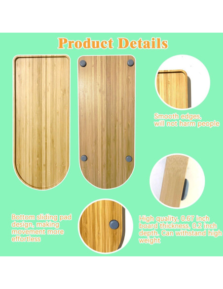 Bandeja Deslizante de Bambú DOMELIFE para Máquinas de Slushie