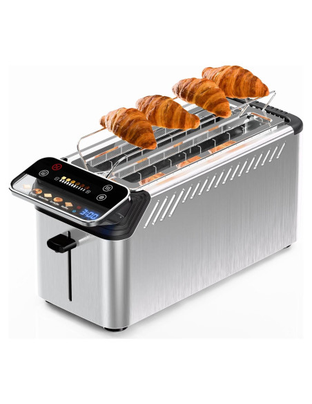 Tostadora de 4 Rebanadas Whall KST088 Acero Inoxidable Táctil