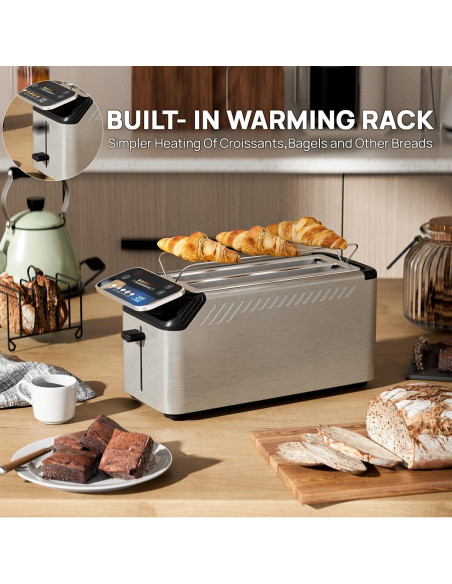 Tostadora de 4 Rebanadas Whall KST088 Acero Inoxidable Táctil