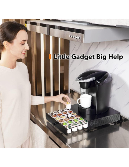 Soporte Deslizante para K Cup Goldlion - Organizador Negro 36 Cápsulas