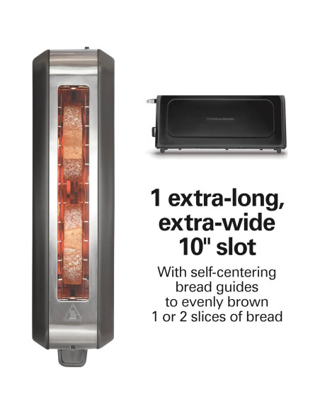 Tostadora Hamilton Beach 2 Rebanadas Negra con Control de Dorado