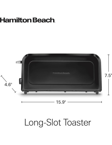 Tostadora Hamilton Beach 2 Rebanadas Negra con Control de Dorado