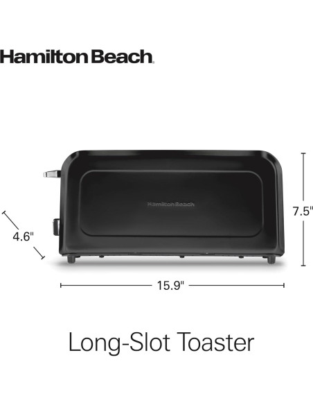 Tostadora Hamilton Beach 2 Rebanadas Negra con Control de Dorado