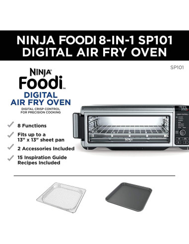 Freidora de Aire Ninja SP101-BLACK 8-en-1 1.81 kg 1690W