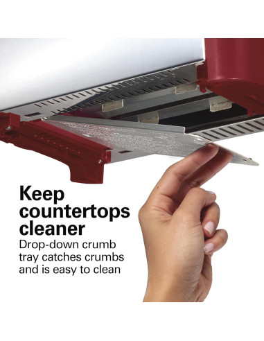 Tostadora Hamilton Beach 2 Rebanadas Roja con Ranuras Anchas